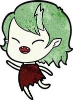 Vector vampire girl character in cartoon style
