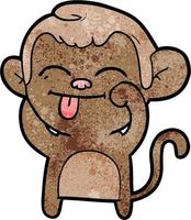 Vector monkey character in cartoon style