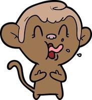 Vector monkey character in cartoon style