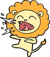 Vector lion character in cartoon style