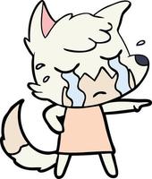 Vector fox character in cartoon style