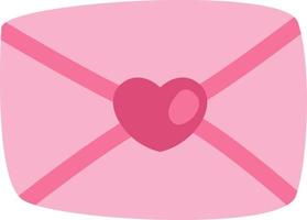 Pink love letter, illustration, vector, on a white background. vector