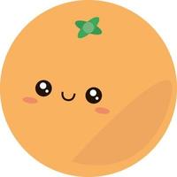 Cute orange, illustration, vector on white background.