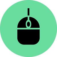 Black computer mouse, illustration, vector on white background.
