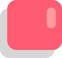 botón de parada rosa, ilustración de icono, vector sobre fondo blanco