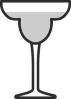 Vodka martini glass, illustration, on a white background. vector