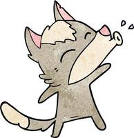 Vector wolf character in cartoon style