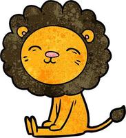 Vector lion character in cartoon style