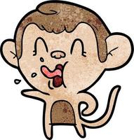 Vector monkey character in cartoon style