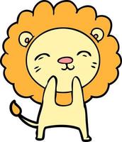 Vector lion character in cartoon style