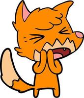 Vector fox character in cartoon style