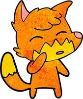 Vector fox character in cartoon style