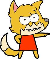 Vector fox character in cartoon style
