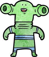 Vector alien character in cartoon style