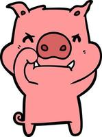 Vector pig character in cartoon style