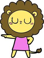 Vector lion character in cartoon style