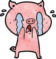 Vector pig character in cartoon style