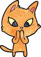 Vector cat character in cartoon style