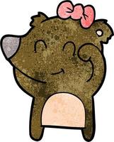 Vector bear character in cartoon style