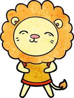 Vector lion character in cartoon style