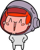 Vector astronaut character in cartoon style