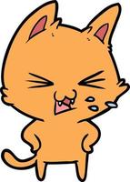 Vector cat character in cartoon style