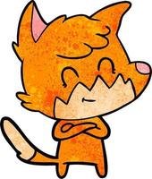 Vector fox character in cartoon style