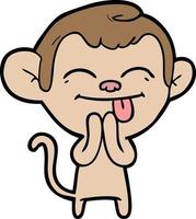 Vector monkey character in cartoon style