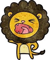 Vector lion character in cartoon style