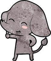 Vector elephant character in cartoon style