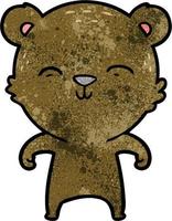 personaje de oso vectorial en estilo de dibujos animados vector