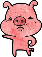 Vector pig character in cartoon style