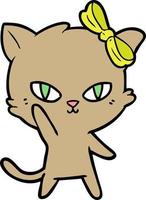 Vector cat character in cartoon style