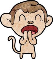 Vector monkey character in cartoon style