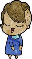 Vector woman character in cartoon style
