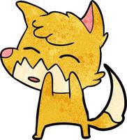Vector fox character in cartoon style