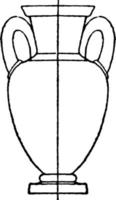 Ancient Amphora, vintage illustration. vector