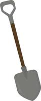 Shovel, illustration, vector on white background.