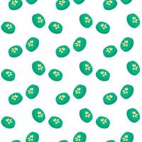 Cucumber slices ,seamless pattern on white background. vector
