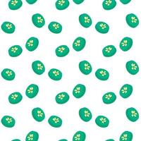 Cucumber slices ,seamless pattern on white background. vector