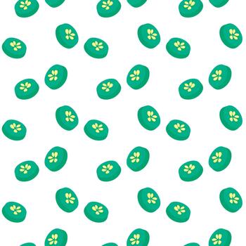 rodajas de pepino, patrón sin costuras sobre fondo blanco. vector