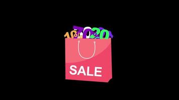 Black Friday sale with shopping bag sign banner for promo video. Sale badge. Special offer discount tags. super sale. video