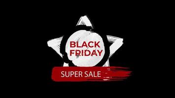 Black Friday sale sign banner for promo video. Sale badge. Special offer discount tags. super sale. video