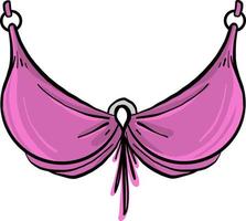 Pink bra, illustration, vector on white background.