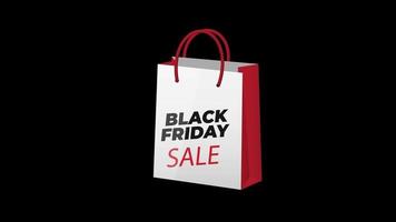 Black Friday sale with shopping bag sign banner for promo video. Sale badge. Special offer discount tags. super sale. video
