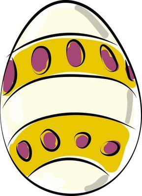 Easter egg, illustration, vector on white background.