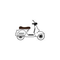 Diseño de ilustración de vector de icono de scooter