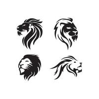 diseño de vector de logotipo de icono de cabeza de león