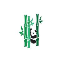 diseño de vector de logotipo de icono de panda