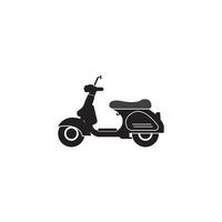 Diseño de ilustración de vector de icono de scooter